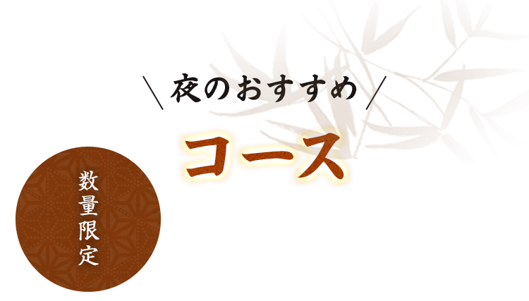 夜のおすすめコース